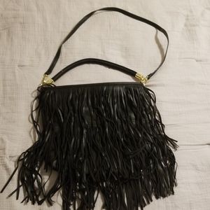 Black fringe purse
